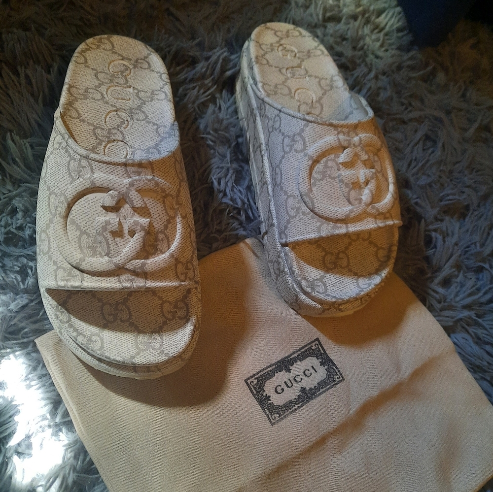 Gucci Platform Pool Slides